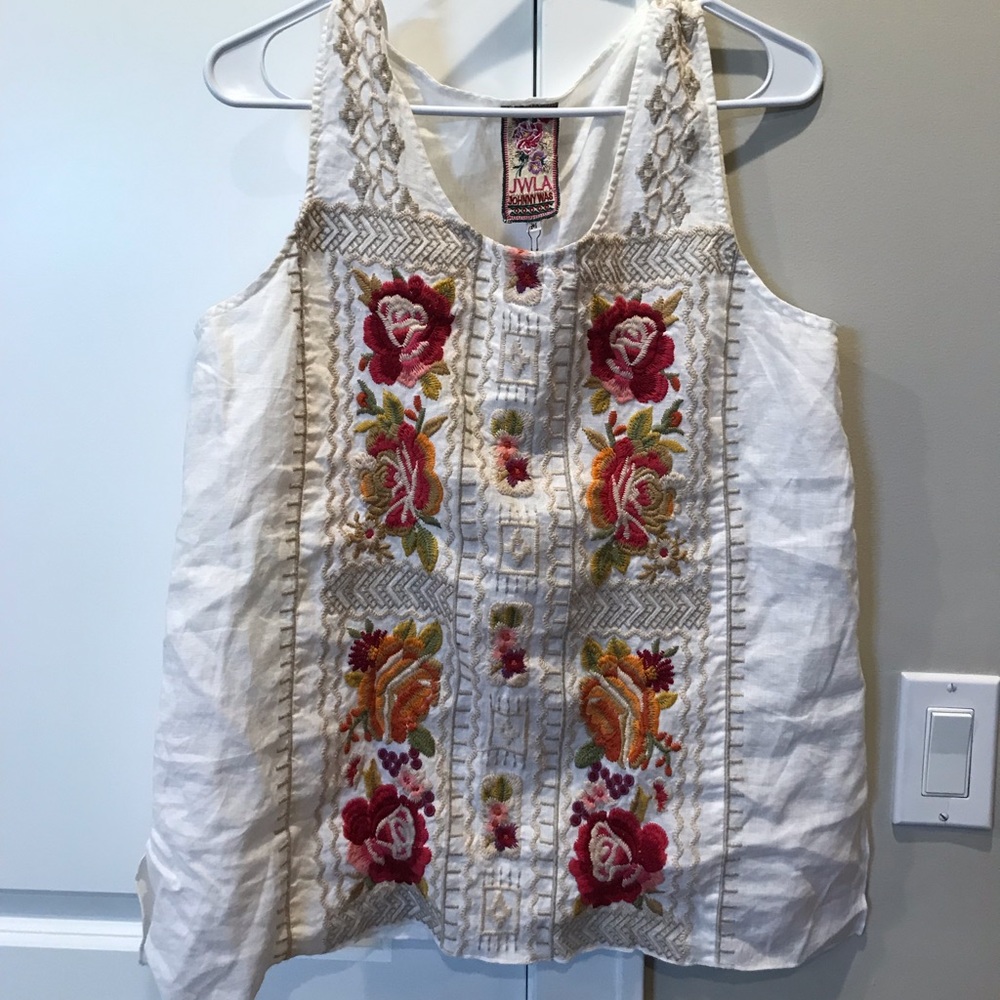 Johnny Was embroidered blouse